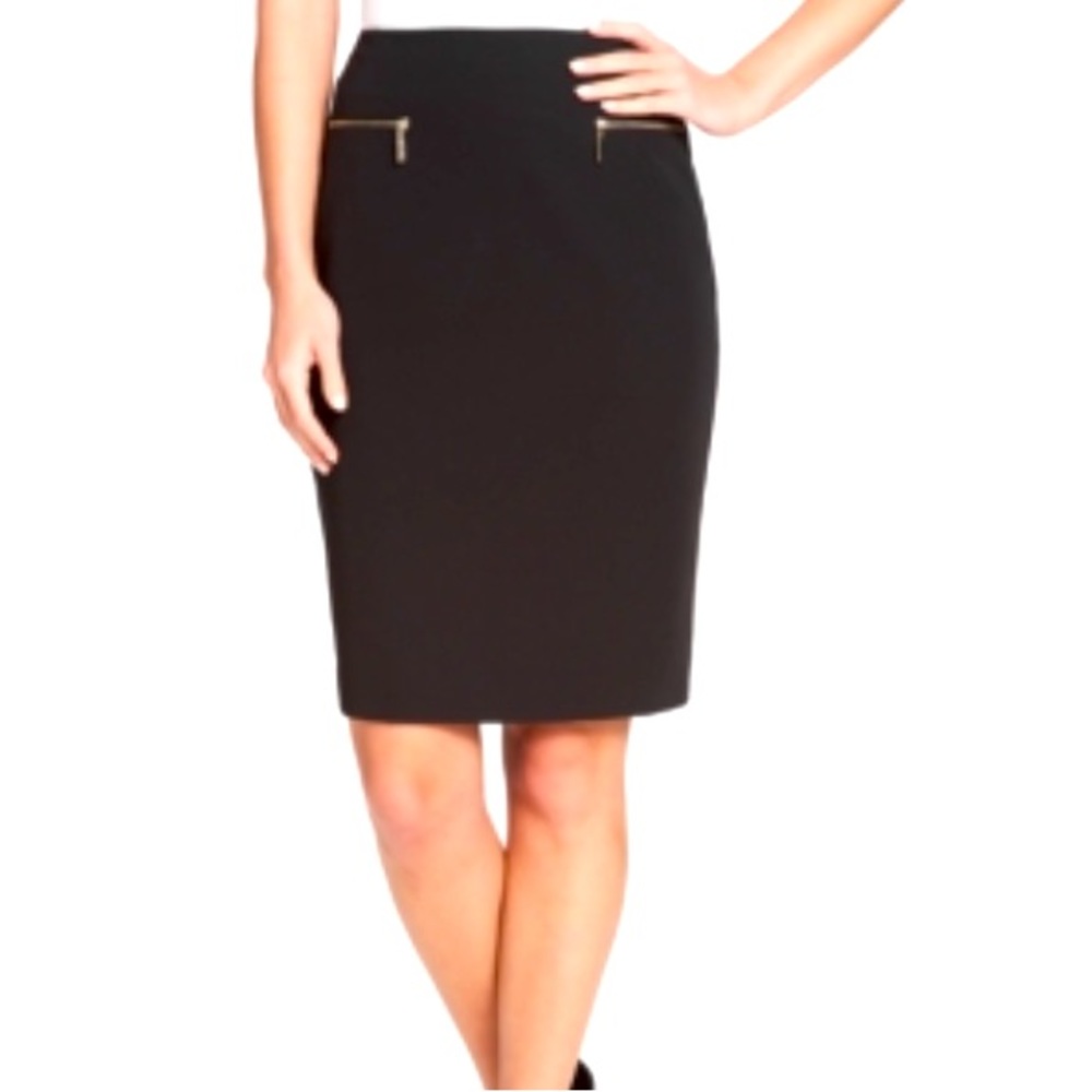 Tommy Hilfiger Women’s Pocketed Knee Length Pencil Skirt, Black, Size: 0